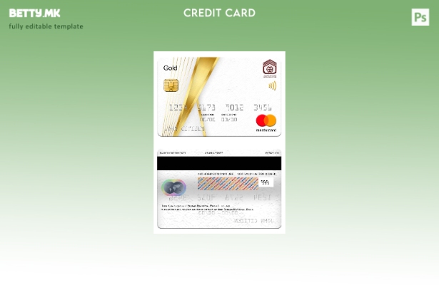 златен шаблон за мастер картички на Народната банка на Судан во модерен стил